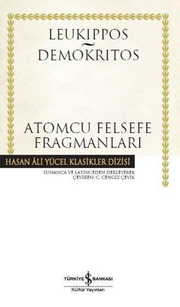 Atomcu Felsefe Fragmanları-Hasan Ali Yücel Klasikler - İş Bankası Kültür Yayınları - Image 1