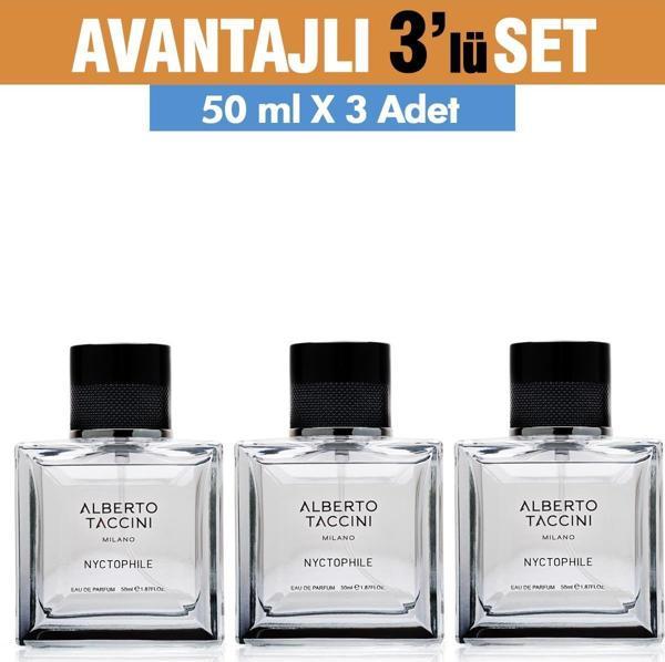 3'Lü Set Alberto Taccini  Nyctophile Erkek Parfüm - Image 1