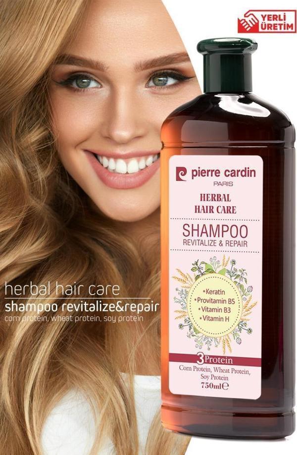 Pierre Cardin Herbal Onarıcı ve Canlandırıcı Etkili Bitkisel Şampuan 750 ML - Image 1