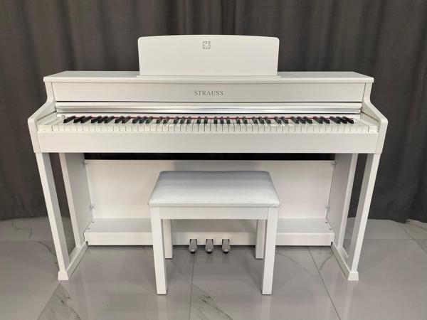 Strauss STP-320s Beyaz Dijital Piyano ( Tabure + Kulaklık Hediyeli ) - Image 1