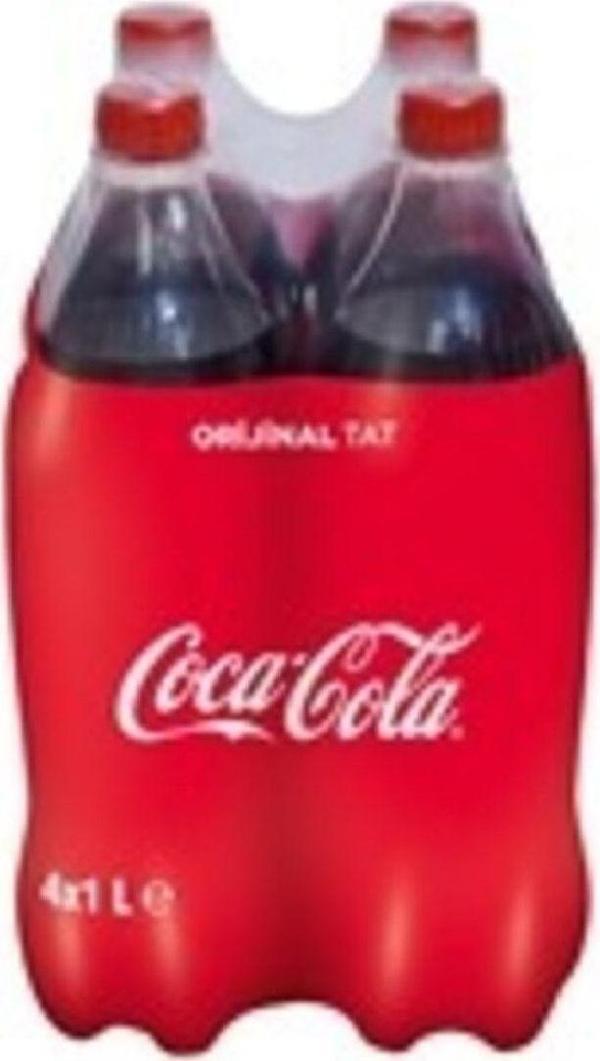 Coca-Cola Kola 1 Lt 4'Lü - Image 1