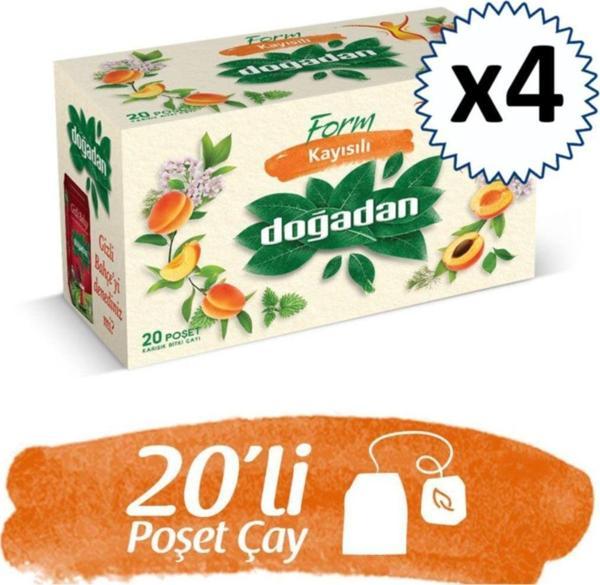 Doğadan Form Kayısı Bitki Çayı 20'Li 4 Adet - Image 1
