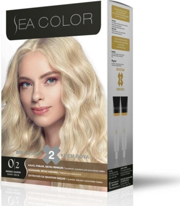 Sea Color Kadın Bebek Sarı Saç Boyası 0.2 Tüplü Set Boya - Image 1