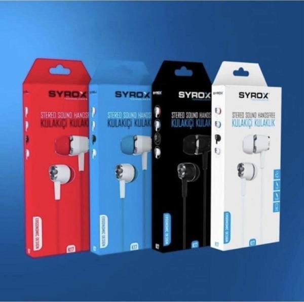 Syrox K17 Stereo Kulakiçi Kulaklık (4 Renk) - Image 1