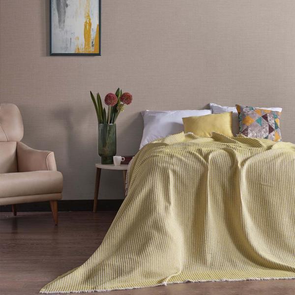 Miabella Home Çift Kişilik Kare Motifli  Desen Pike - Yatak Örtüsü - Image 1