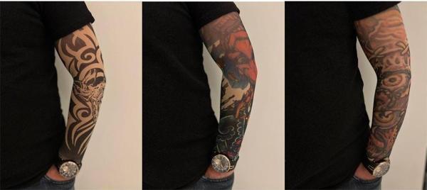 Airbrush Tattoo Giyilebilir Dövme 3 Çift 6 Adet Kol Çorap Dövmesi Sleeve Tattoo Set16 - Image 1