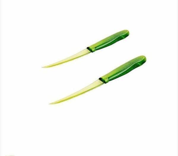 Sebze Meyve Bıçağı Kristal 2'li Vitamin Tutar Plastik Meyve Bıçağı - Image 1
