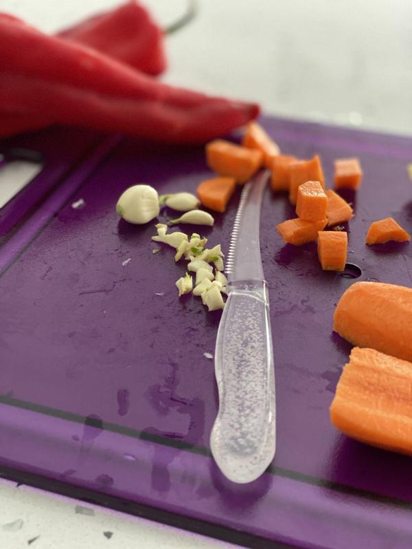 Sebze Meyve Bıçağı Kristal 2'li Vitamin Tutar Plastik Meyve Bıçağı şeffaf - Image 1