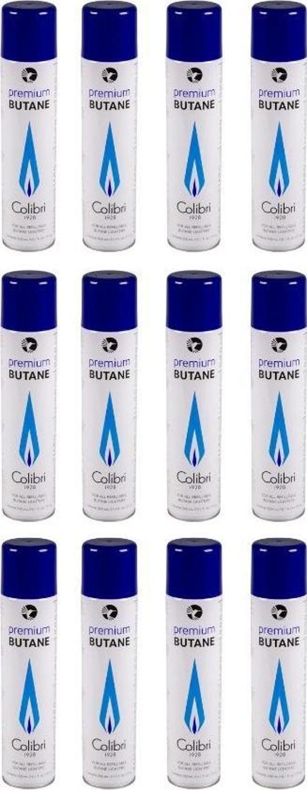 Colibri Premium Gazlı ve Pürmüzlü Çakmaklar İçin Bütan Gaz 12'li Paket - Image 1