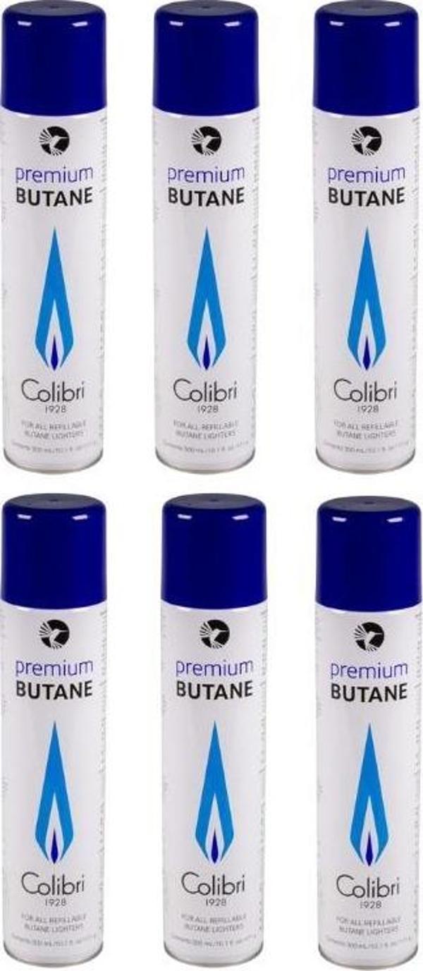 Colibri Premium Gazlı ve Pürmüzlü Çakmaklar İçin Bütan Gaz 6'lı Paket - Image 1