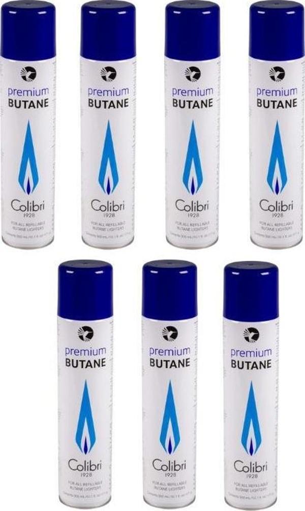 Colibri Premium Gazlı ve Pürmüzlü Çakmaklar İçin Bütan Gaz 7'li Paket - Image 1