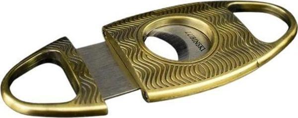 PQ Bronz İşlemeli Desenli Metal Puro Makası Kesici - Image 1