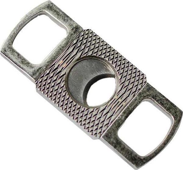 PQ Fırçalı Gunmetal Metal İşlemeli Puro Makası Kesici - Image 1