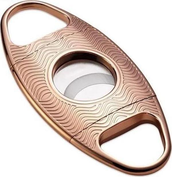 PQ Gold İşlemeli Desenli Metal Puro Makası Kesici - Image 1