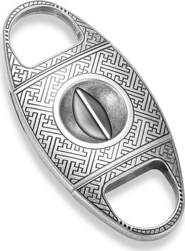 PQ Gümüş Metal V Puro Makası Kesici - Image 1
