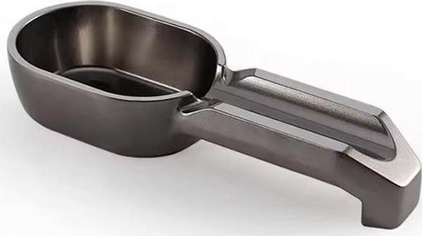 PQ Gunmetal Gümüş Şeritli Tekli Porselen Puro Küllüğü - Image 1