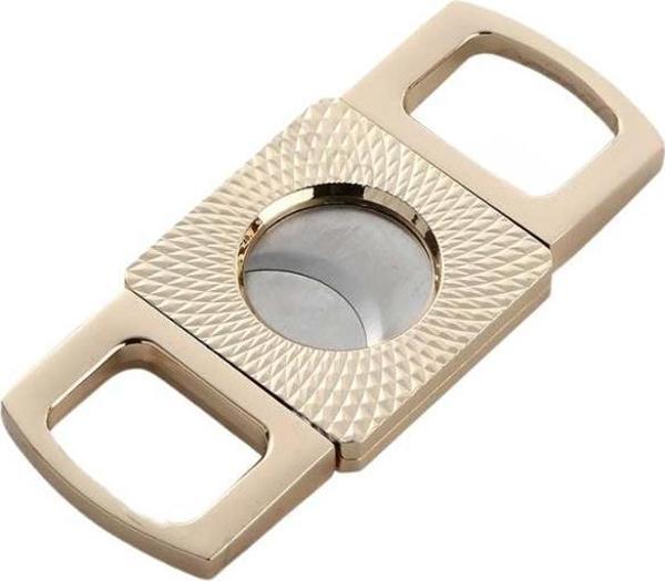PQ Rose Gold Gövdesi İşlemeli Metal Puro Makası Kesici - Image 1
