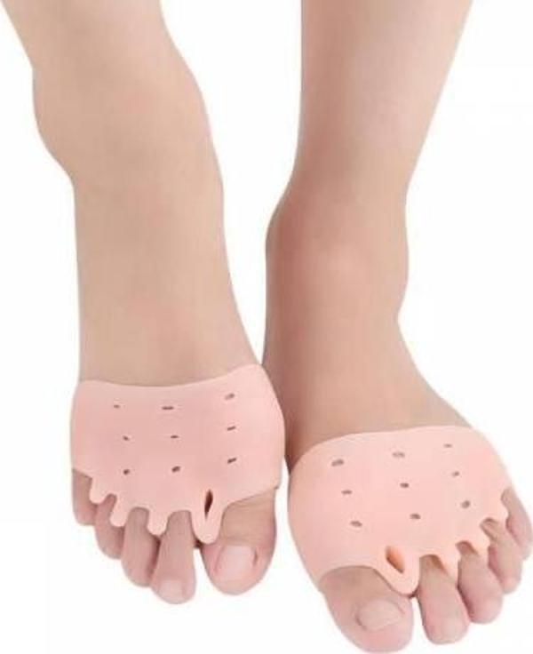 1 çift Makaralı Ayak Koruma Bunyon 5 Parmak Ayırıcı  Silikon Ayak Gömleği - Image 1