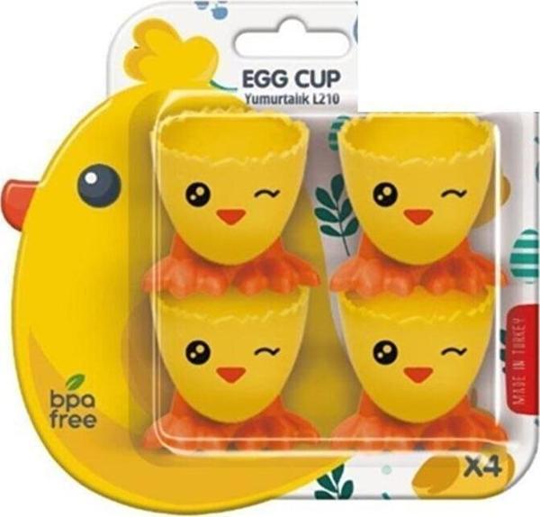 4'lü Şirin Civciv Yumurtalık Kahvaltılık Pişmiş Yumurta Koyma Standı - Image 1