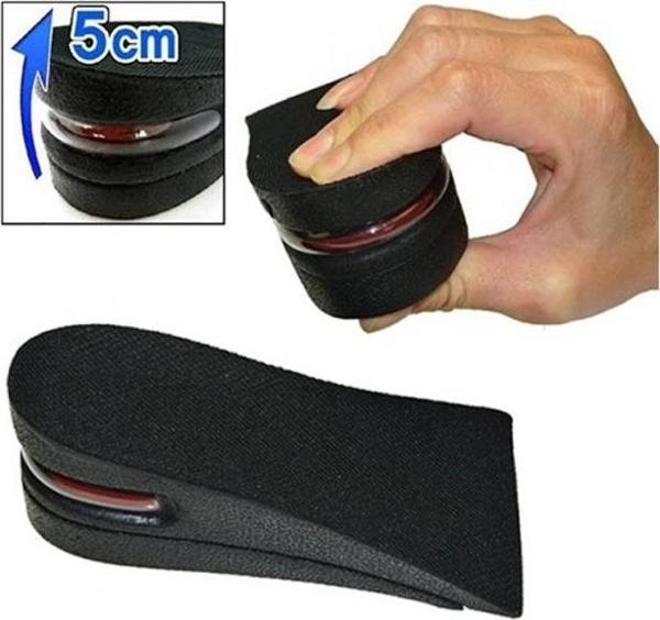 Hava Yastıklı  (5 CM) (SİYAH) Tabanlık Boy Uzatıcı Uzatan Tabanlık gizli Topuk - Image 1
