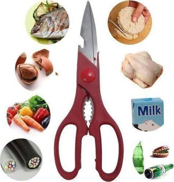 Mutfak Makası Balık Et Sebze makası Çok Amaçlı Çok Fonksiyonlu Pratik Mutfak Makası Açacak Bıçak  - Image 1