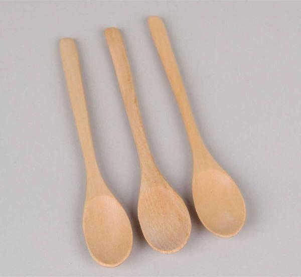 Tahta Yemek Hazırlama Servis Kaşık 3  Adet Ahşap 23 cm Boyunda Kaşık  - Image 1