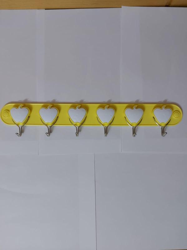 Yapışkanlı Askı Figürlü Yapışkanlı 6 Kancalı Banyo Mutfak Seramik Cam Askısı S - Image 1