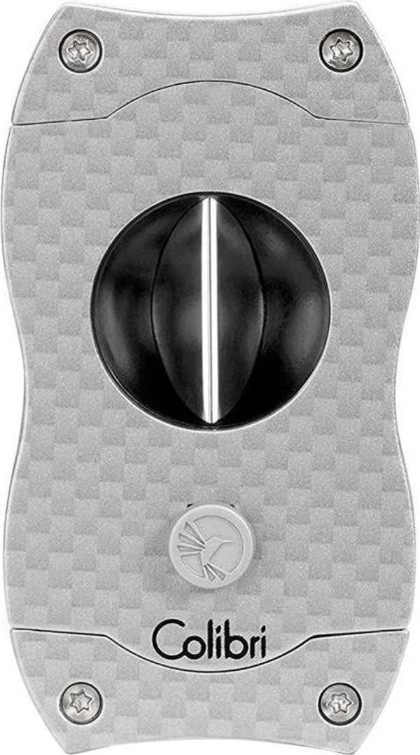Colibri V-Cut Karbon Desenli Gümüş Puro Kesici - Image 1
