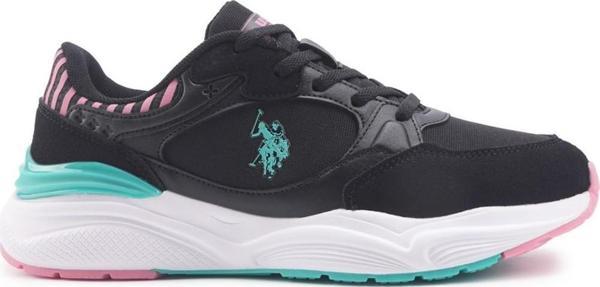 U.S. Polo Assn. BLOSSOM 4FX SİYAH PEMBE COMFORT CASUAL ANATOMİK SPOR AYAKKABI - Image 1