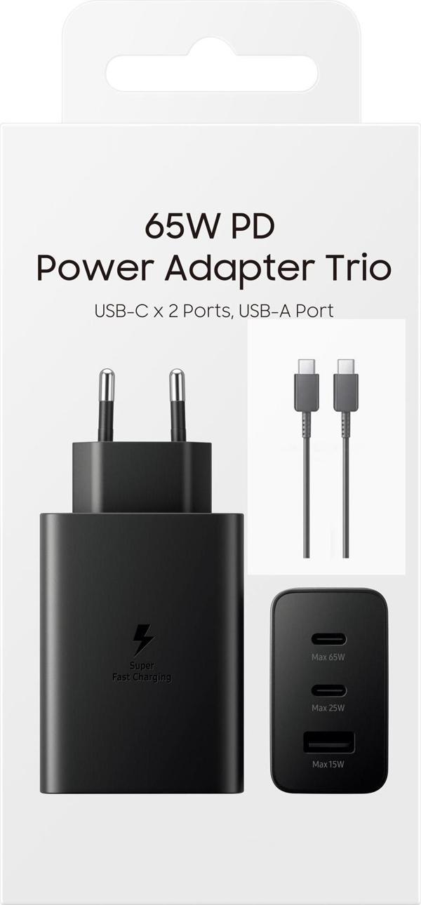 Pmr Type C & Type A Hızlı Şarj Aleti Üçlü 2*Type c- Usb (65W - 25W - 15W) - Image 1