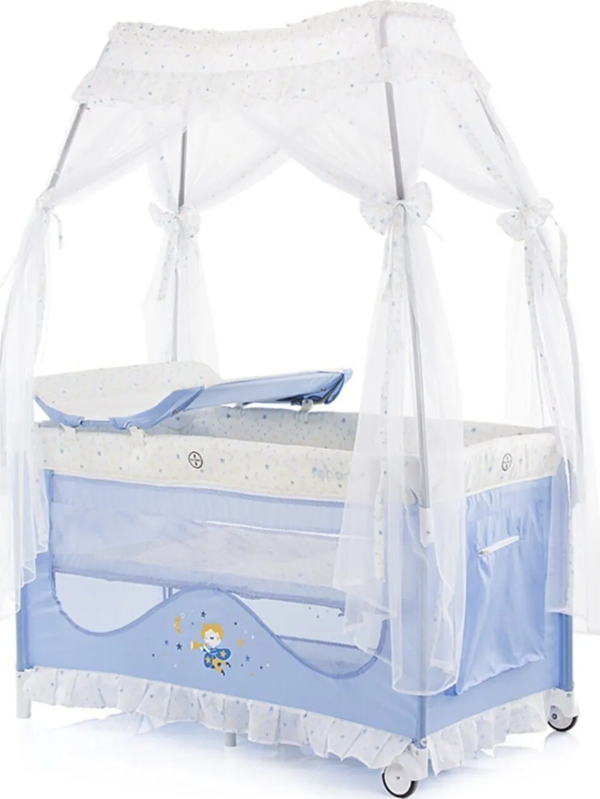 Chipolino Sahara Cibinlikli Park Yatak Blue Mist - Image 1