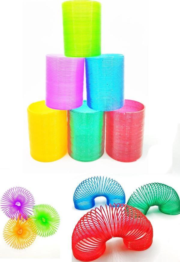 Renkli Stres Yayı Oyuncak Stres Yayı - 5 cm çapında - 1 Adet - Image 1