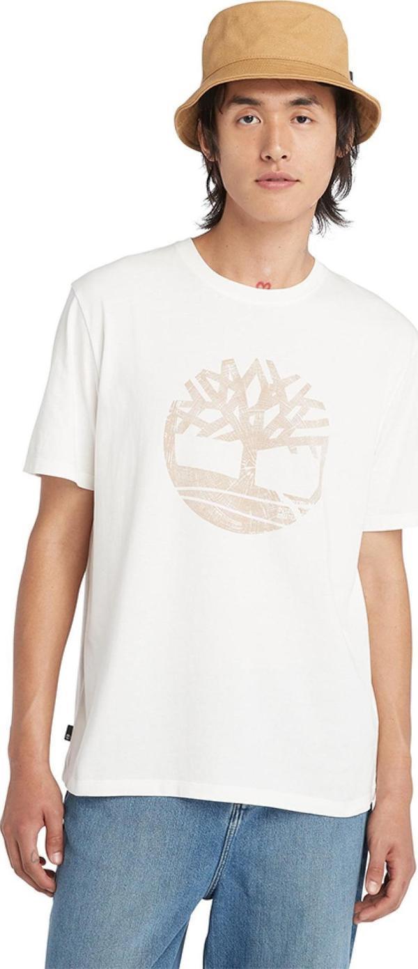 Timberland Tb0A5Uek Garmentdyelogographictee Beyaz Erkek T-Shirt - Image 1