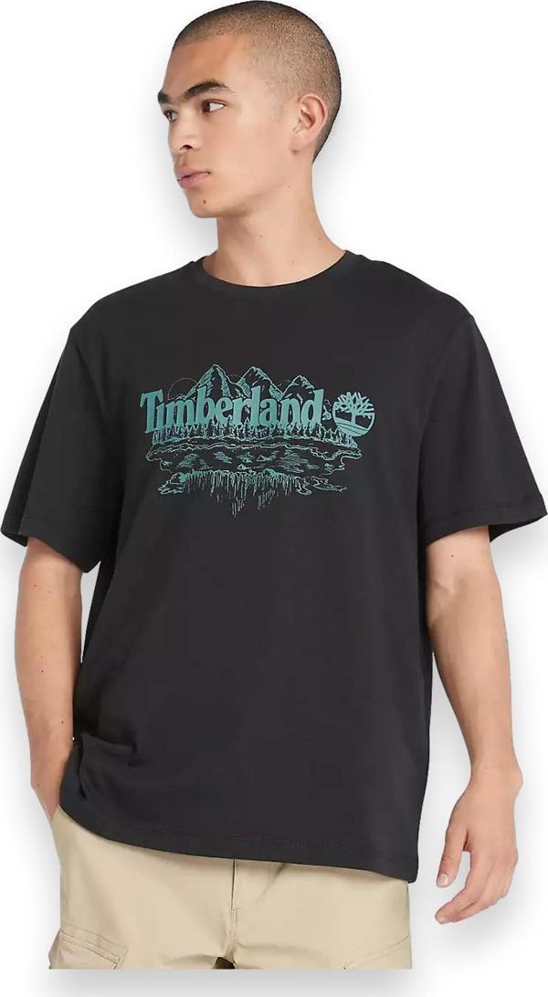 Timberland Tb0A5Ufu Sleeve Graphic Slub Siyah Erkek T-Shirt - Image 1