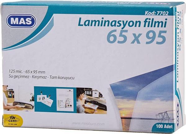 Mas Laminasyon Filmi 125 Mic 65X95Mm 7702 (100 Lü Paket) - Image 1