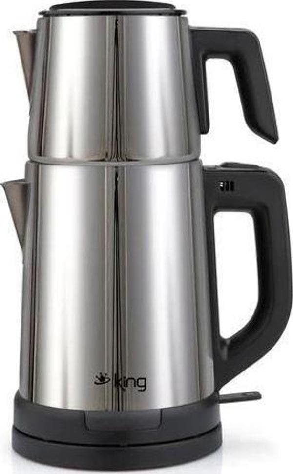 King KCM331 TeaPro İnox 1800 W Çelik Çay Makinesi - Image 1