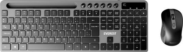 Everest KM-730 Siyah Kablosuz Q Multimedia Klavye  Mouse Set - Image 1