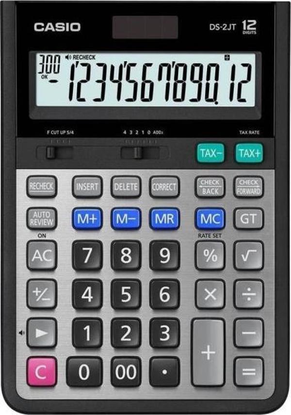 Casio DS-2JT Profesyonel 12 Hane İşlem Kontrollü Masa Üstü Hesap Makinesi - Image 1