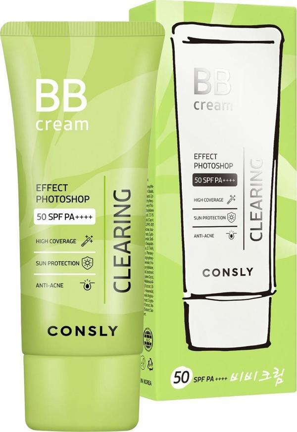 Consly Akne ve Sivilceli Ciltler İçin SPF50+PA++++ CONSLY Effect Photoshop Clearing BB Cream 50ml - Image 1