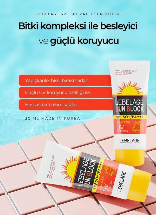 Lebelage Bitki Kompleksi Ve Besleyici Güneş Kremi Uv Sun Block Spf 50+ Pa+++ 30 Ml - Image 1