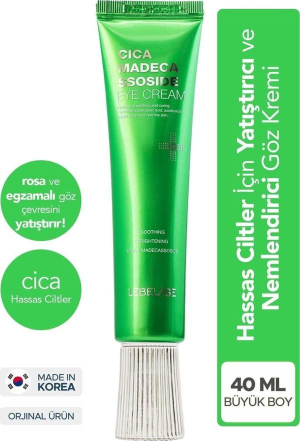 Lebelage Roza Ve Egzemalı Hassas Göz Çevresi, Yatıştırıcı, Nemlendirici Cica Madeca Göz Kremi 40 Ml - Image 1