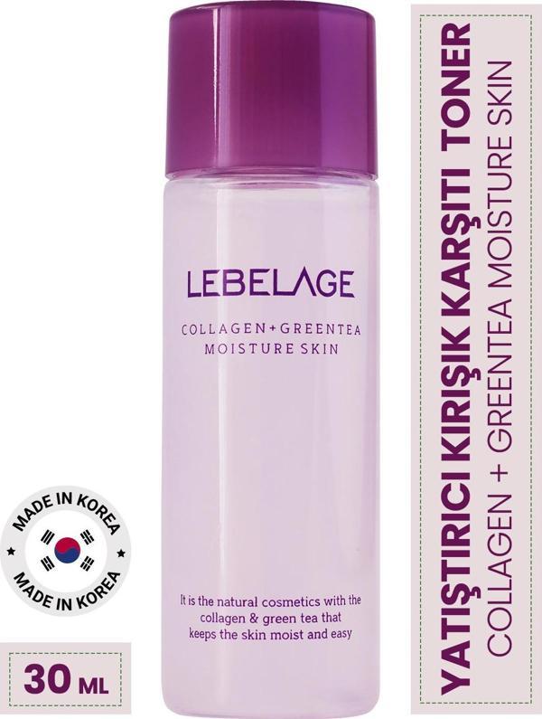 Lebelage Yatıştırıcı, Kırışıklık Karşıtı Nemlendirici Tonik Lebelage Collagen Green Tea Mini 30 ml - Image 1