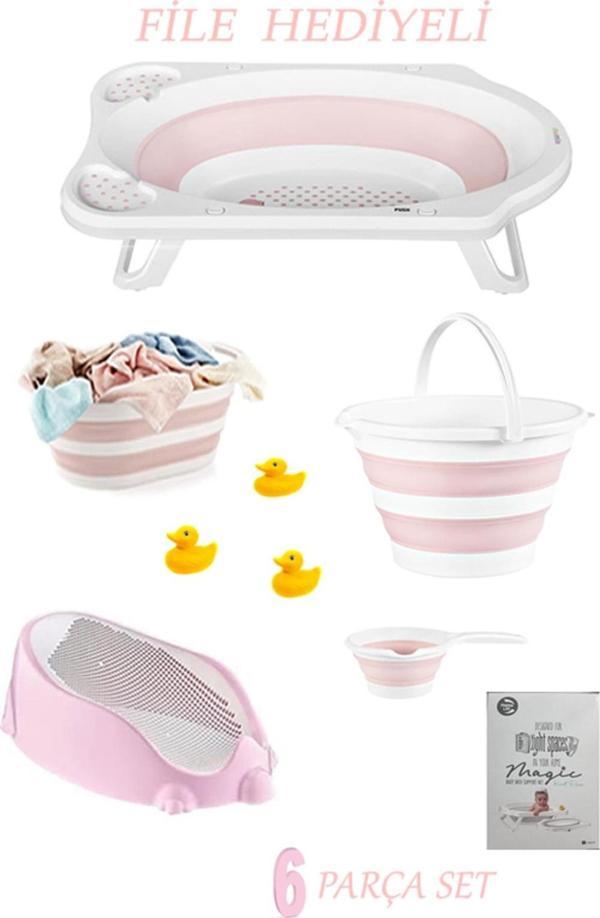 Freebebek 6'lı Bebek Küvet Set (FİLELİ) CM-6 PARÇA BEBE SETI KATLANIR - Image 1