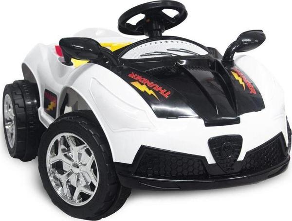 UJ Toys Thunder 12v Akülü Araba Beyaz - Siyah - Image 1