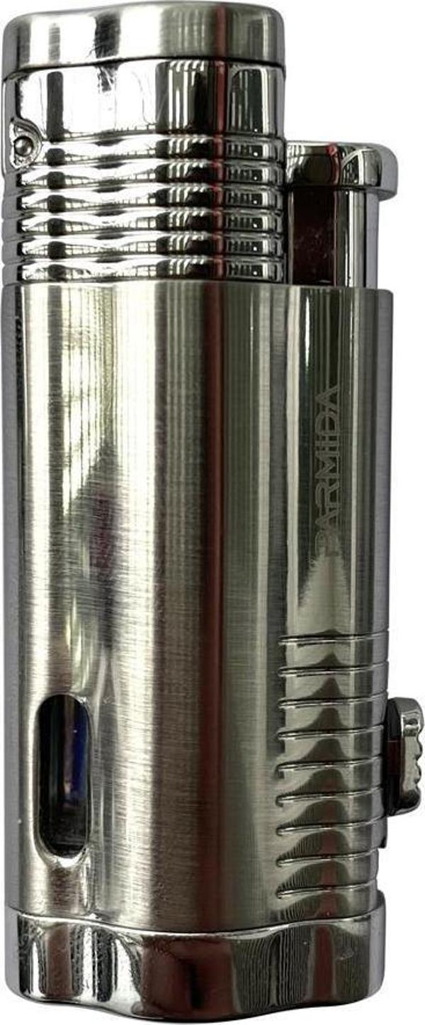 Parmida 3 Torch Pürmüz Gümüş Puro Çakmağı - Image 1