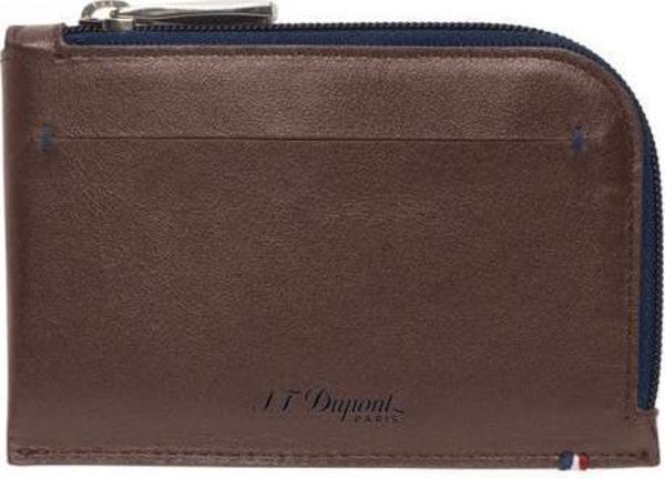 S.T. Dupont Kahverengi Kredi Kartı Bölmeli Deri Cüzdan 184101 - Image 1