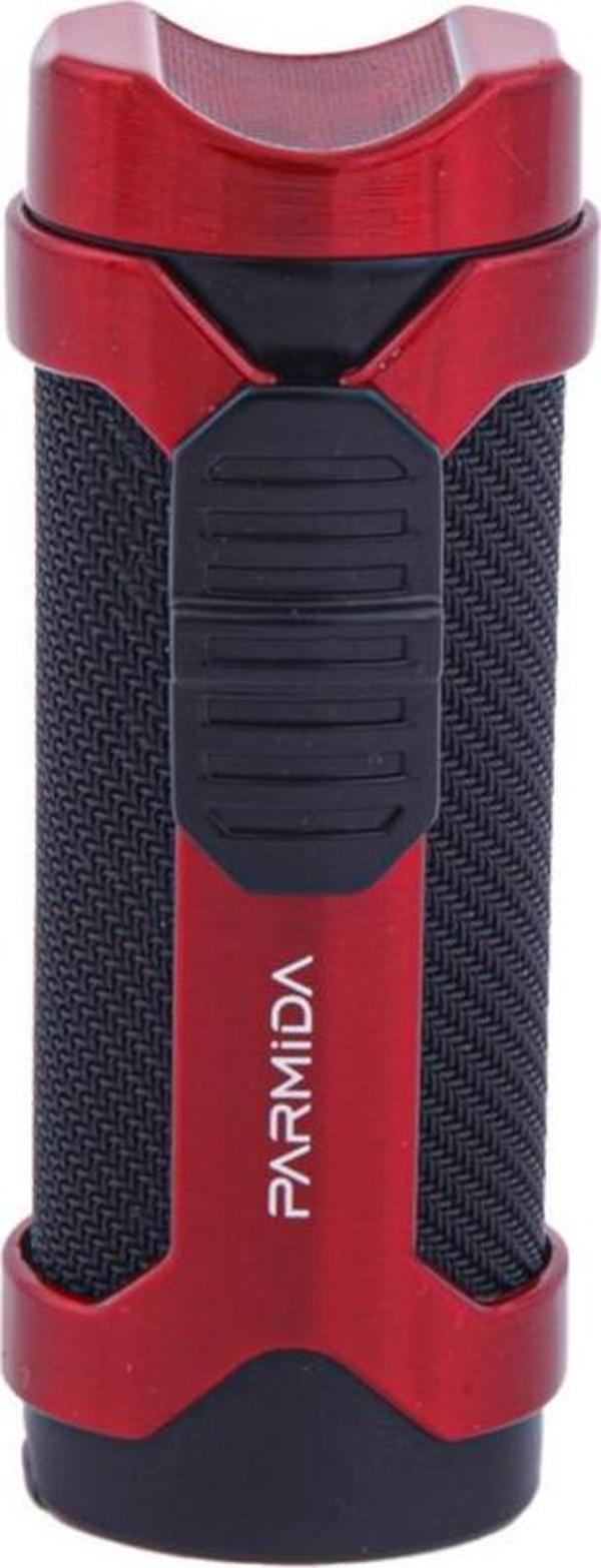 Parmida 3 Torch Pürmüz Kırmızı-Siyah Puro Çakmağı - Image 1