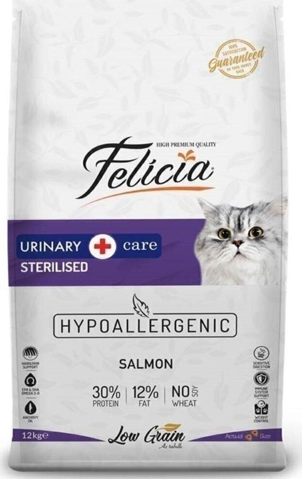 Felicia Düşük Tahıllı Somonlu Light Kısır Kedi Maması 12 kg - Image 1