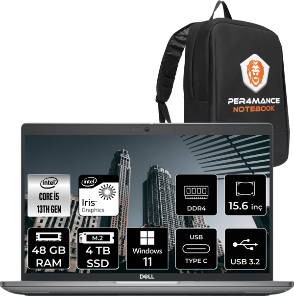 Dell Latitude 3540 İ5 1335U 48Gb Ram 4Tb Ssd 15.6'' Fhd W11Pro N006L354015 & Per4 Çanta  - Image 1