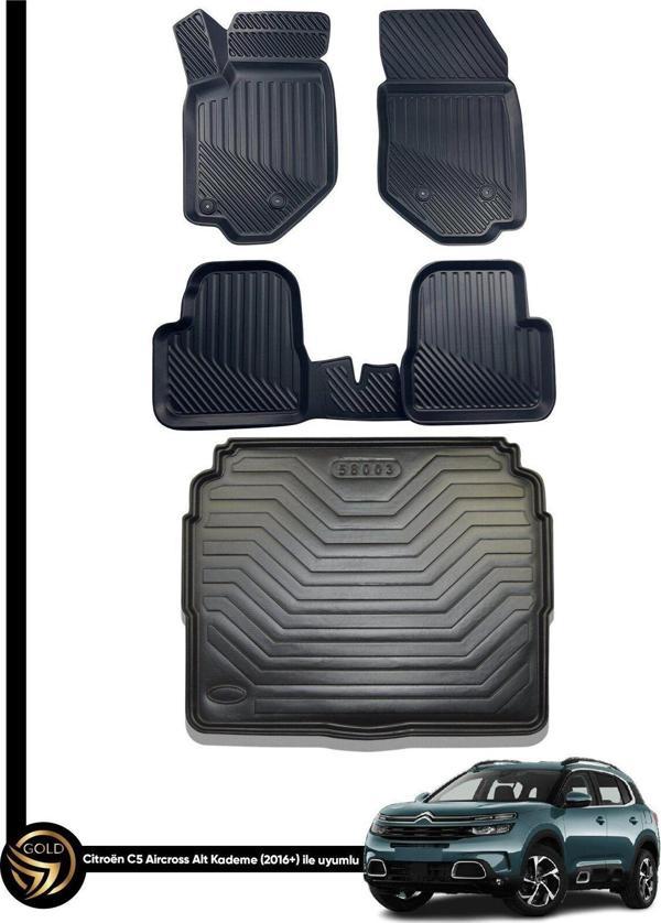 Citroen C5 Aircross 3D Havuzlu Paspas + Bagaj Havuzu İkili Set - Image 1
